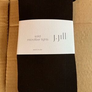 J Jill Solid microfiber tights. Dark Brown tights. Size S/M. NWT.